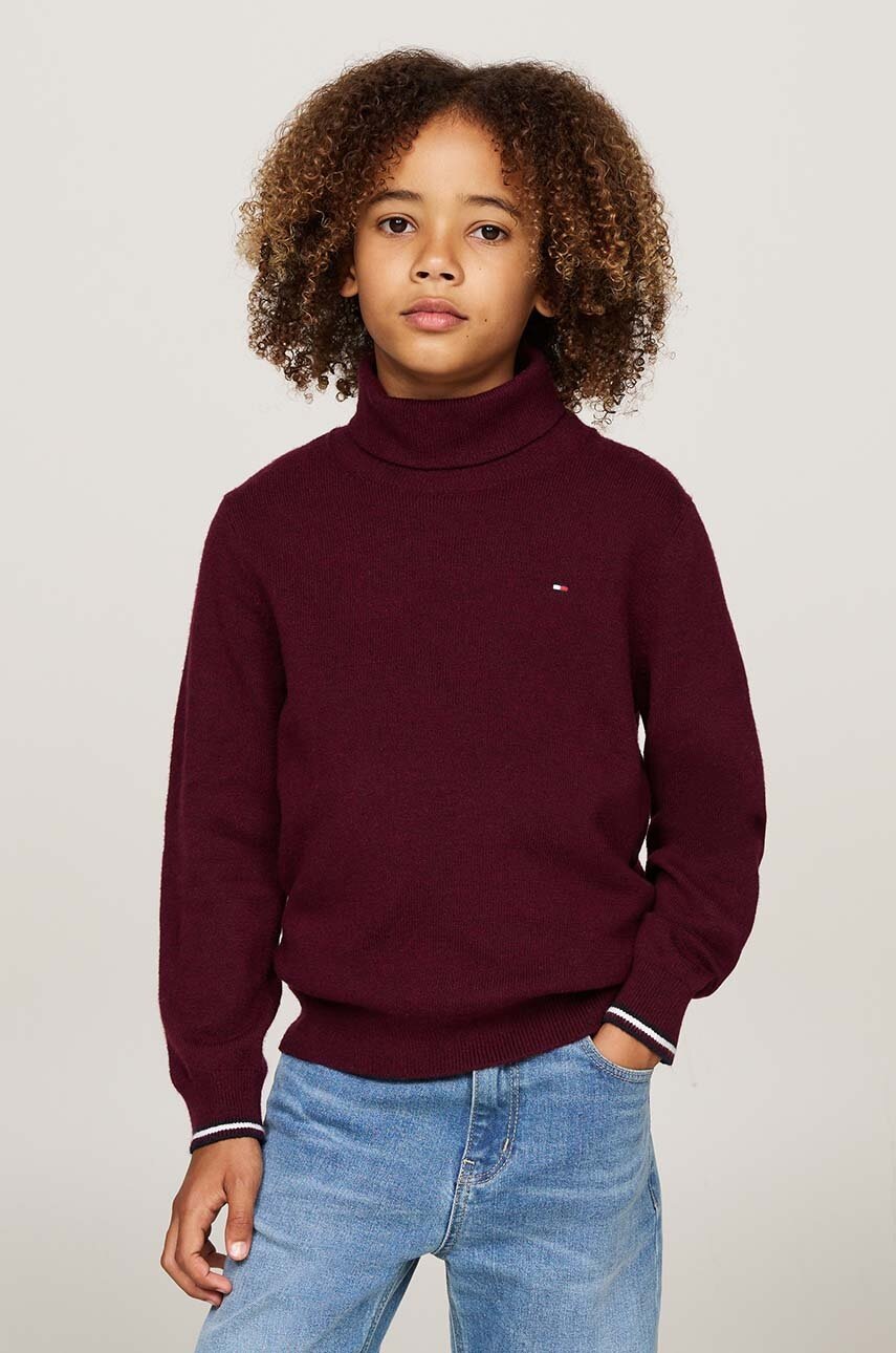 

Детски пуловер Tommy Hilfiger в бордо KB0KB09248