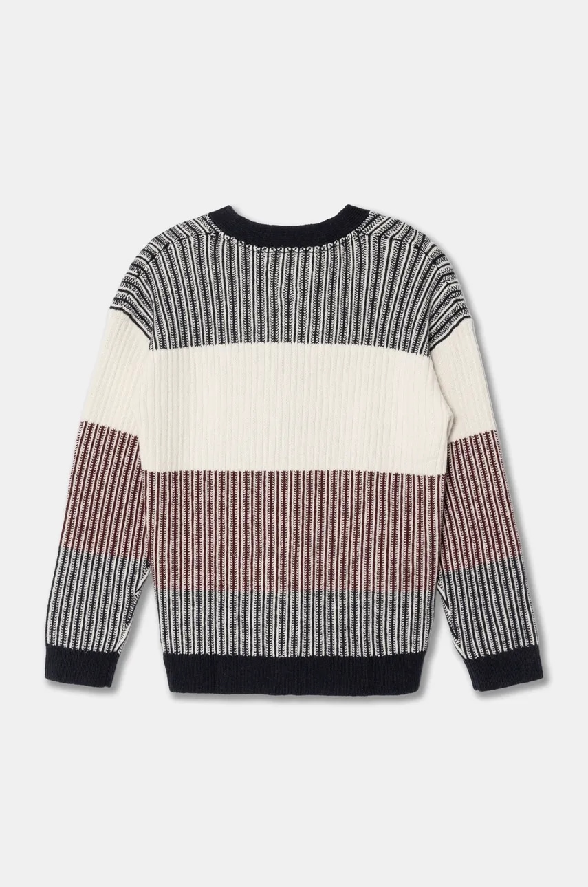 Детский кардиган с примесью шерсти Tommy Hilfiger цвет синий тёплый KB0KB09395 Детский кардиган с примесью шерсти Tommy Hilfiger цвет синий тёплый KB0KB09395