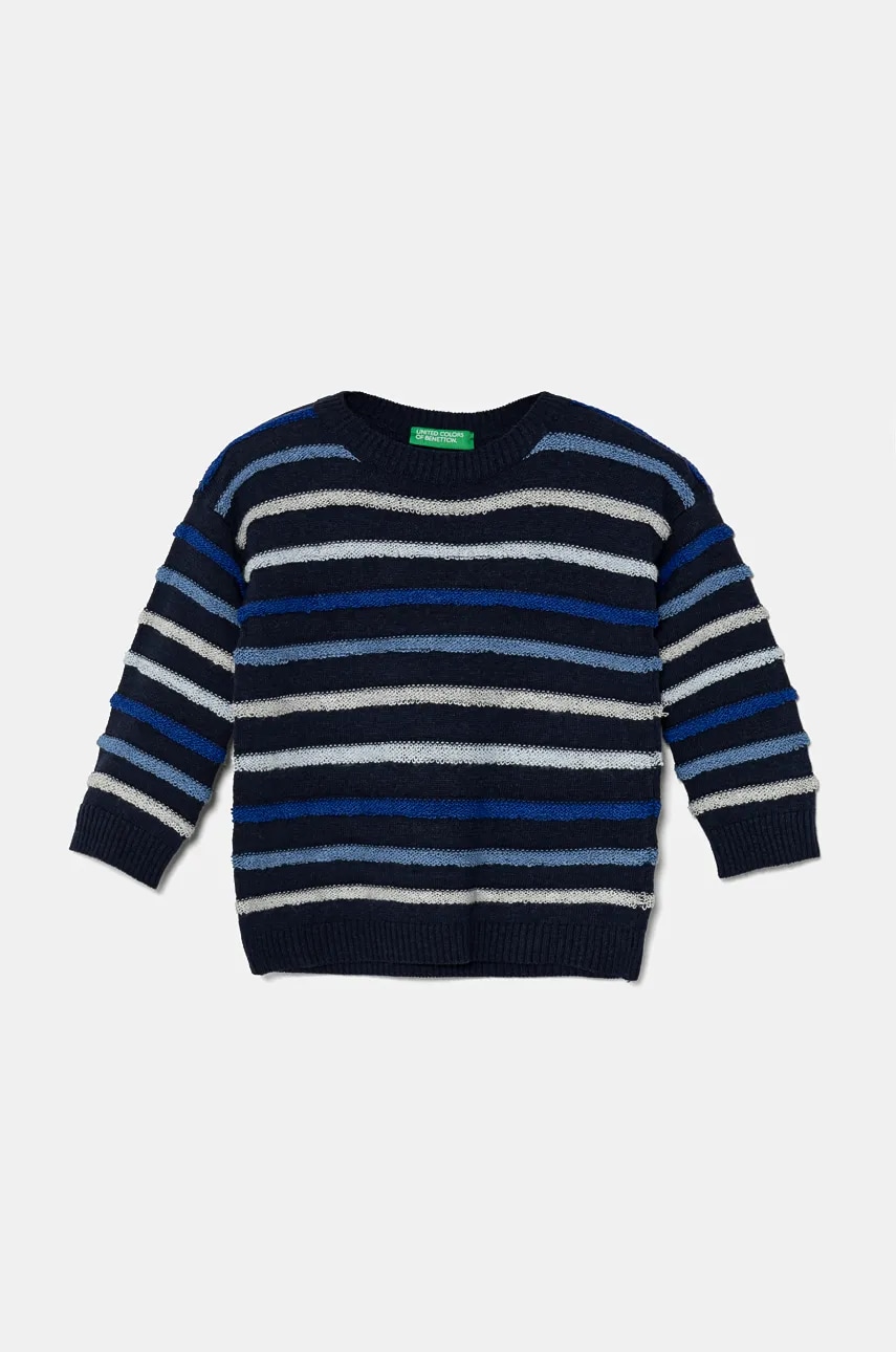 United Colors of Benetton pulover copii culoarea albastru marin, light, 1041H1029