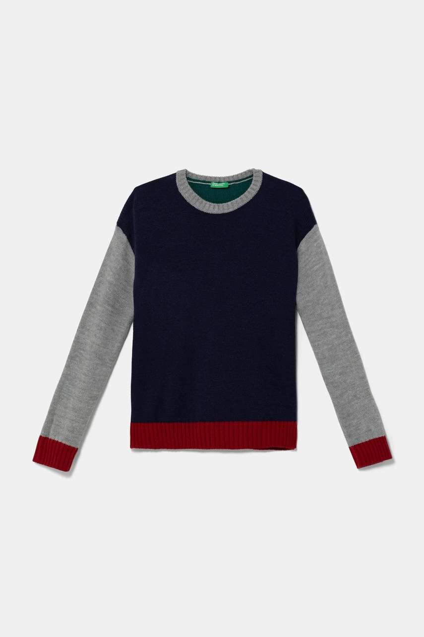 

Детски пуловер United Colors of Benetton в тъмносиньо 1170Q107U, Тъмносин