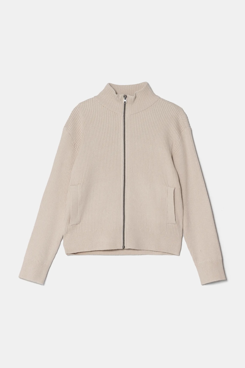 Abercrombie & Fitch cardigan copii culoarea bej, KI220-4024 Abercrombie & Fitch cardigan copii culoarea bej, KI220-4024