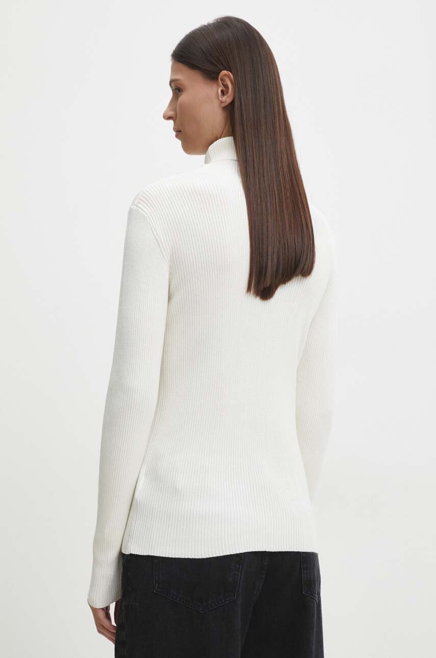 Bruuns Bazaar pulóver AnemonesBBBatildas knit női, bézs, garbónyakú, BBW3518 termék 2. képe