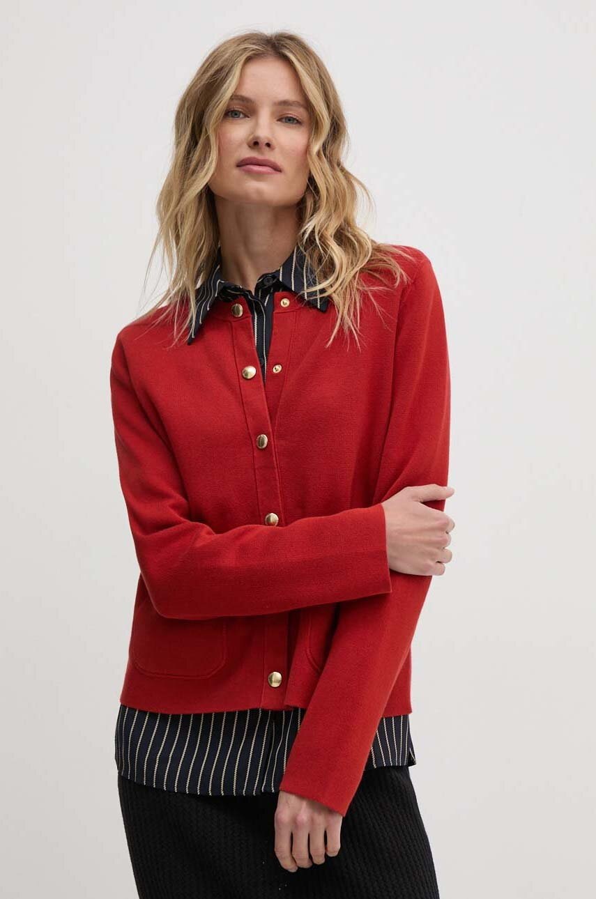 

Жилетка с две лица Tommy Hilfiger в червено от лека материя WW0WW40846, Червен