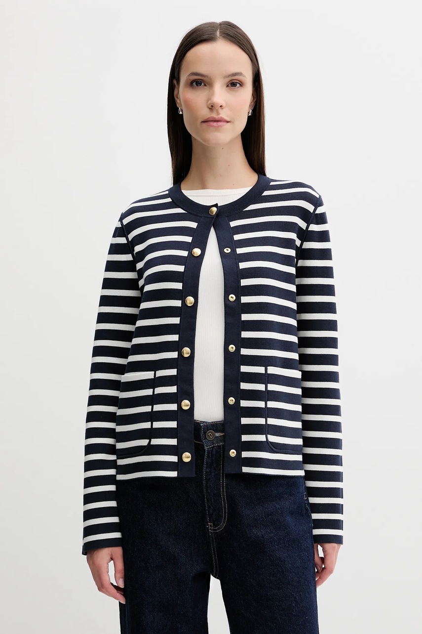 Двусторонний кардиган Tommy Hilfiger цвет бежевый лёгкий WW0WW40846