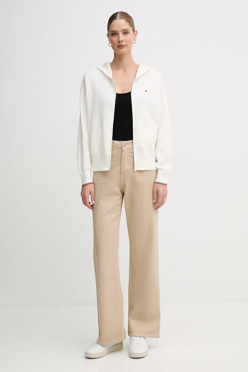 Джемпер Tommy Hilfiger цвет бежевый лёгкий WW0WW42018