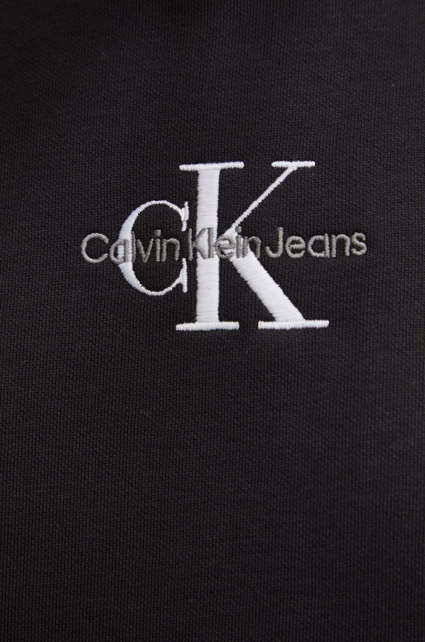 Μπλούζα Calvin Klein Jeans χρώμα: μαύρο, με κουκούλα, J20J223536 φωτογραφία