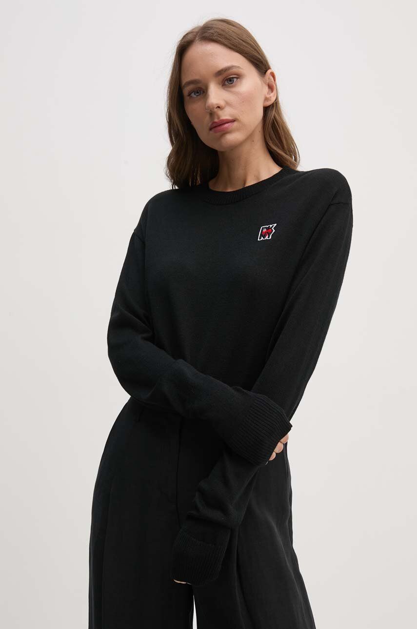 Dkny pulover de lana femei, culoarea negru, light, D2E4A116