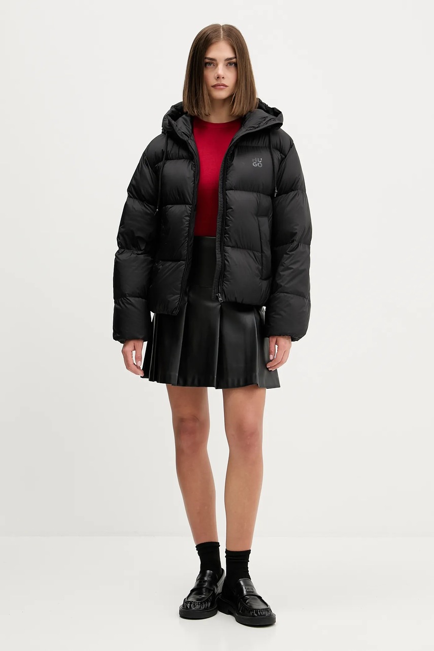 Хлопковый свитер HUGO цвет чёрный лёгкий 50514296