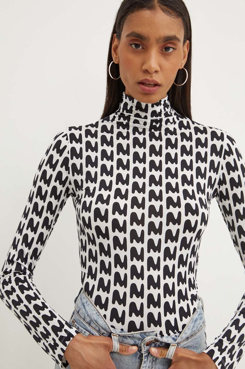 

Блуза MSGM в бяло с десен 3741MDM11.247669, Бял