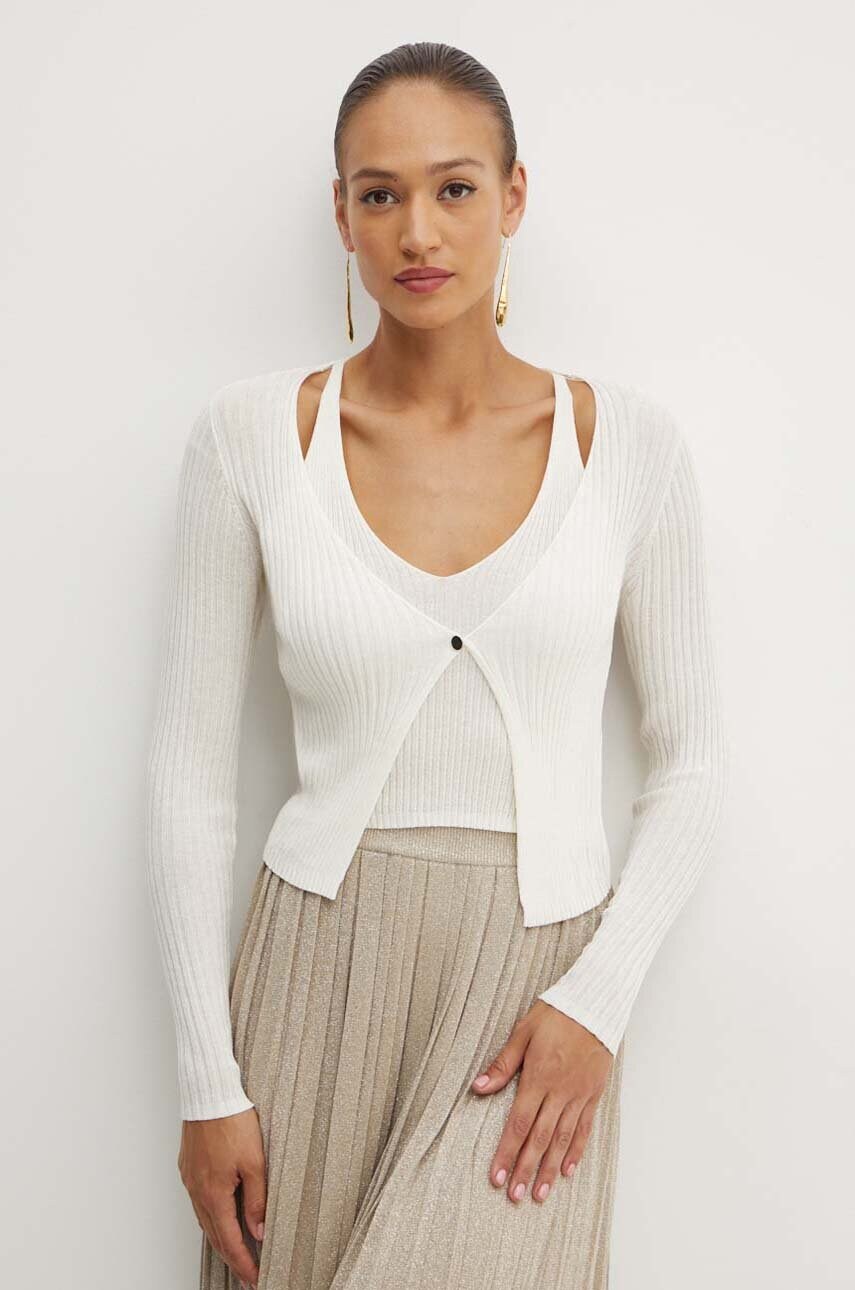 Guess sweter damski kolor biały lekki W4YR37 Z3G32