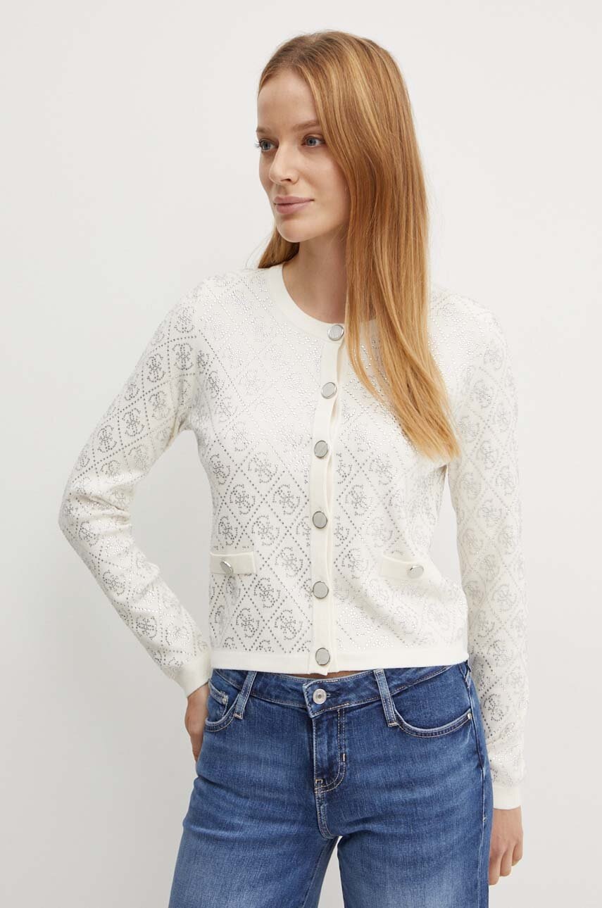 

Жилетка Guess в бежово от лека материя W4YR25 Z3FN0, Бежов