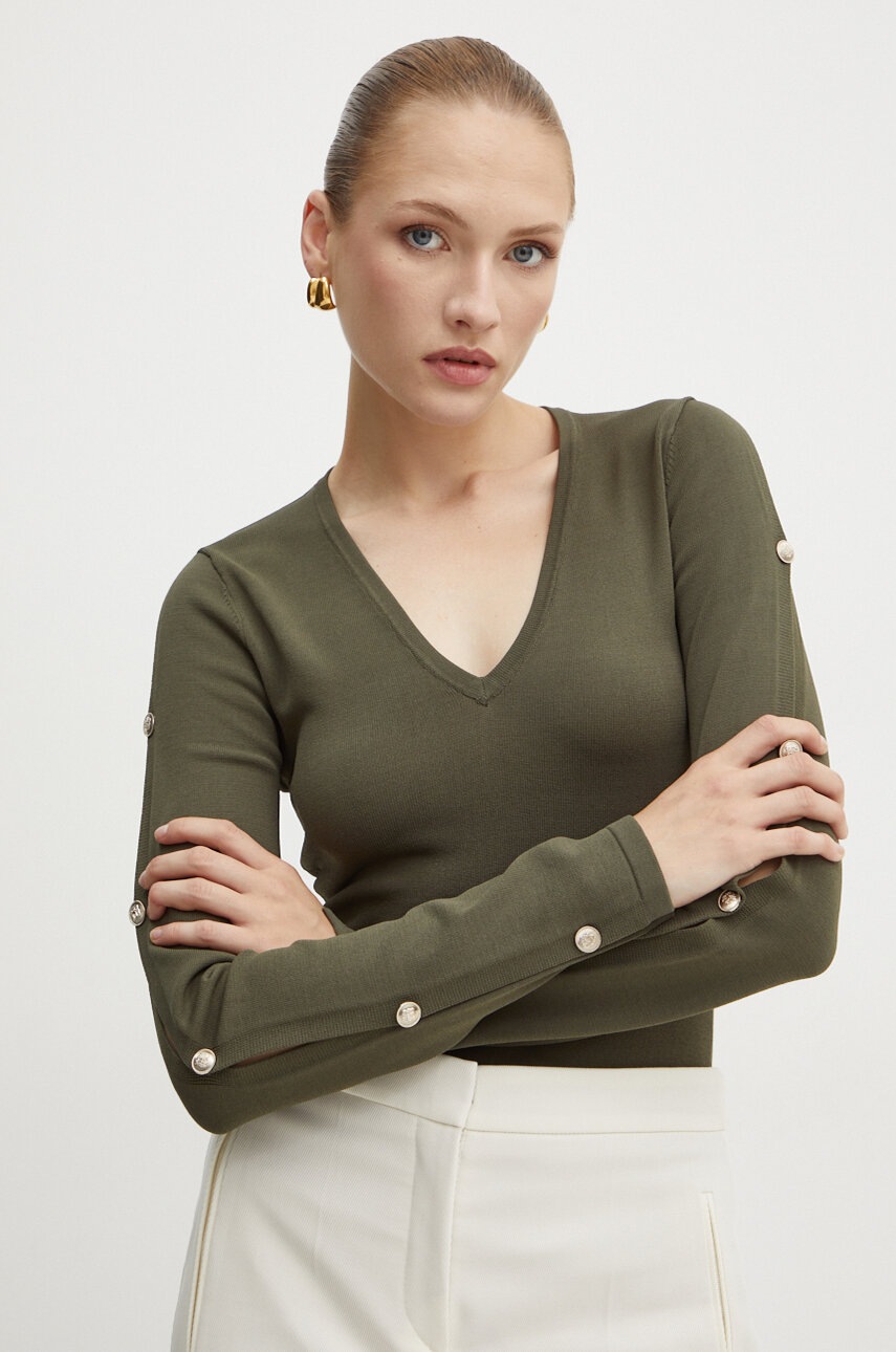

Пуловер Marciano Guess CHIARA дамски в зелено от лека материя 4YGR16 5817Z, Зелен