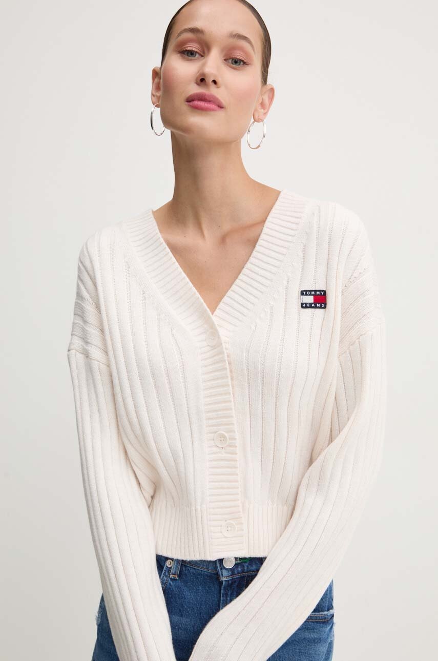 

Жилетка Tommy Jeans в бежово от лека материя DW0DW18529, Бежов