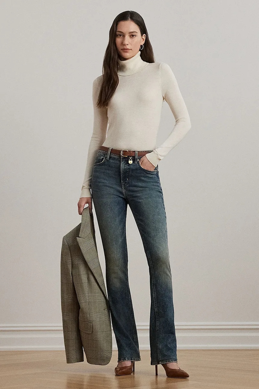 Sveter s prímesou hodvábu Lauren Ralph Lauren