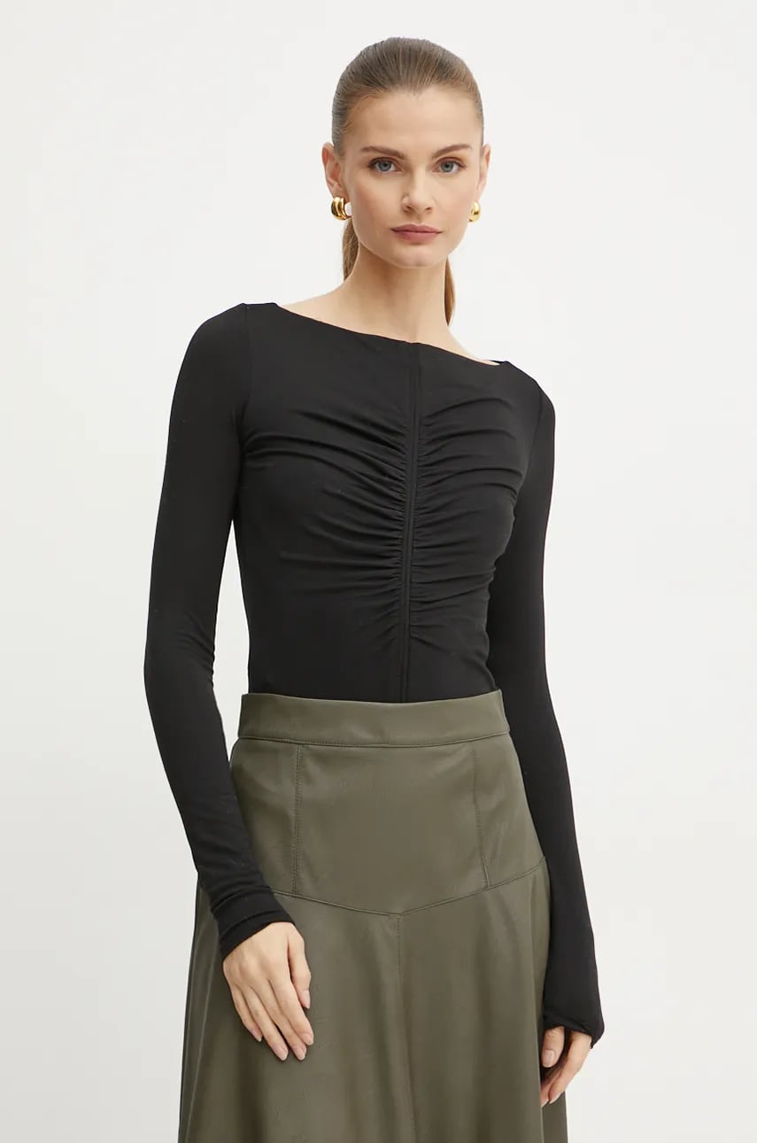 Levně Halenka Pinko dámská, černá barva, hladká, 104526 A29B