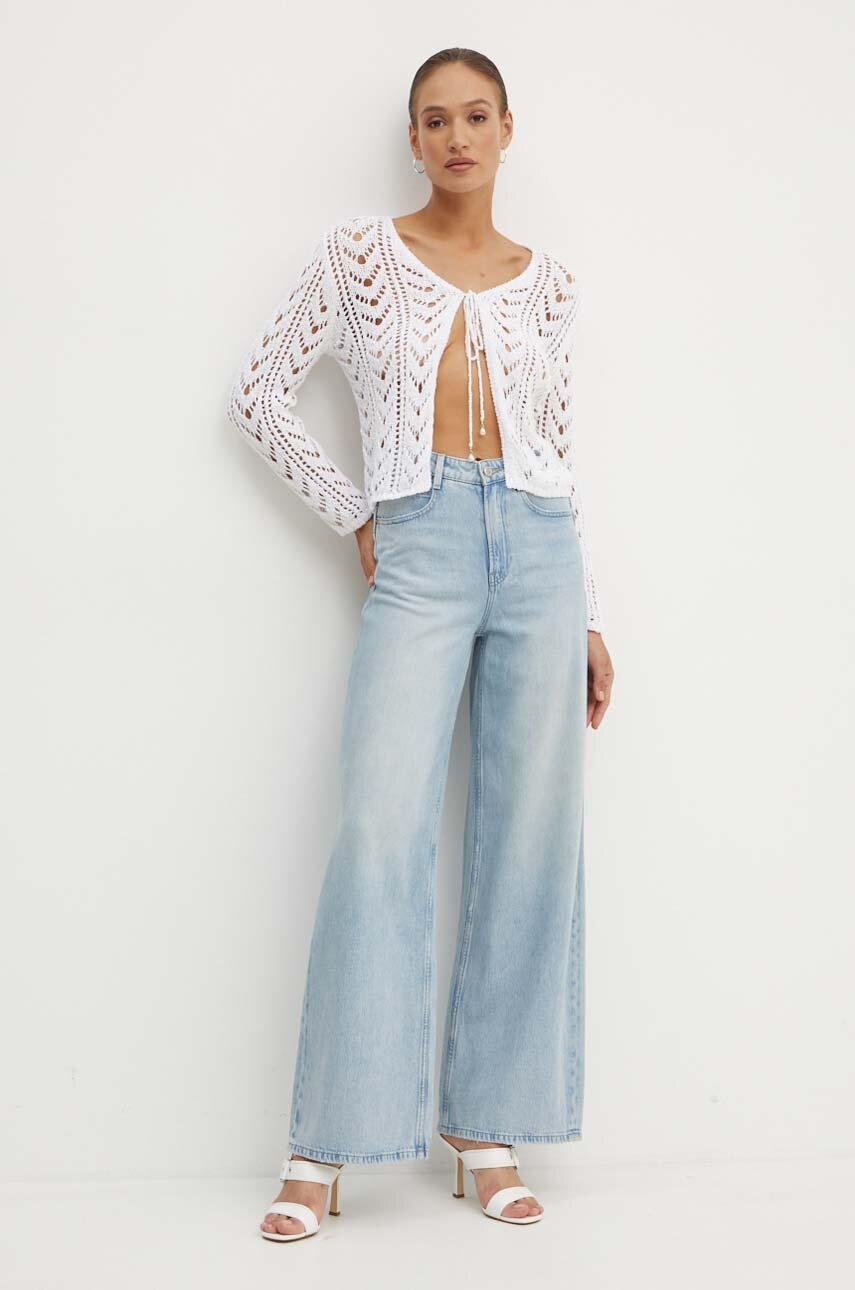 Πλεκτή ζακέτα Miss Sixty 6L2RJ0320000 RJ0320 KNIT CARDIGAN χρώμα: άσπρο, 6L2RJ0320000 φωτογραφία