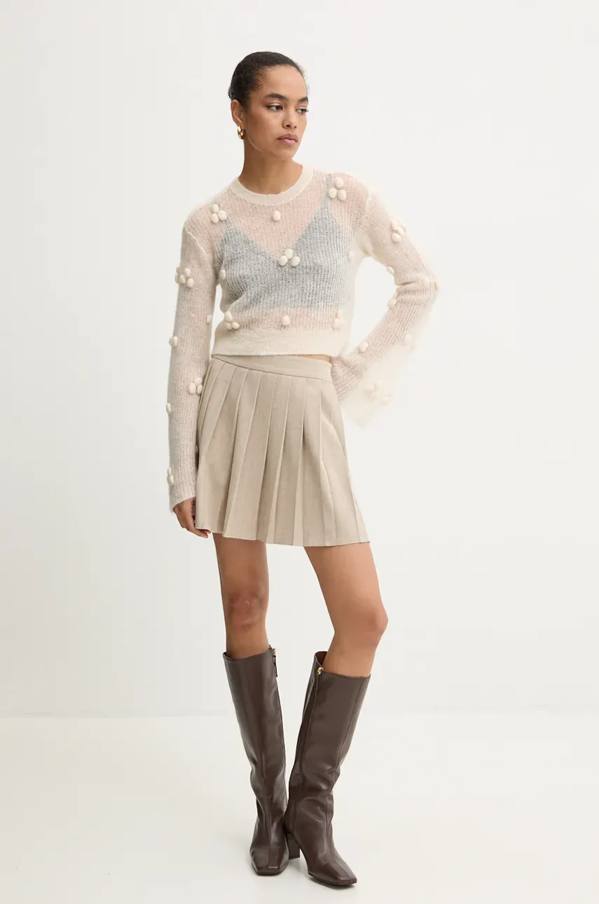 Шерстяной свитер Rotate Light Knit Ls Sweater женский цвет бежевый лёгкий 112999857 Шерстяной свитер Rotate Light Knit Ls Sweater женский цвет бежевый лёгкий 112999857