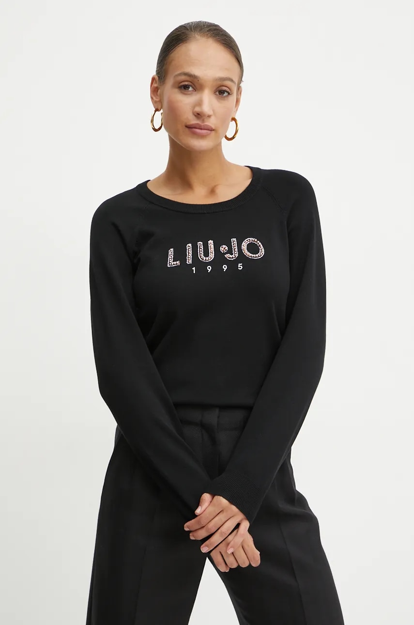 Levně Svetr Liu Jo dámský, černá barva, lehký, TF4286 MS63L