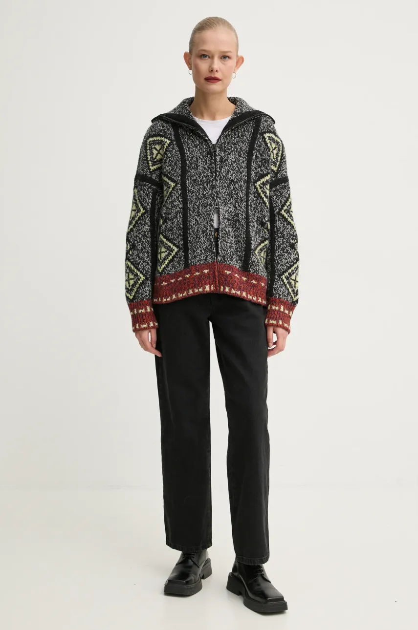 Шерстяной кардиган BA&SH цвет чёрный 1H24INAC Шерстяной кардиган BA&SH цвет чёрный 1H24INAC
