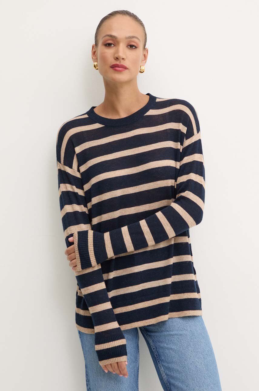 MAX&Co. pulover de lana femei, culoarea albastru marin, light, 2426366022200