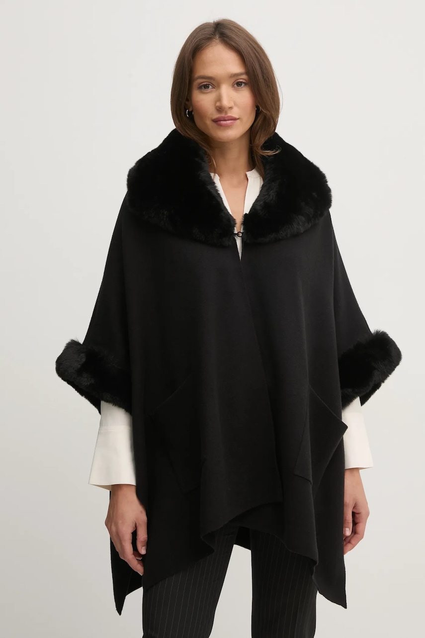 Joseph Ribkoff poncho culoarea negru, light, 243930 Joseph Ribkoff poncho culoarea negru, light, 243930
