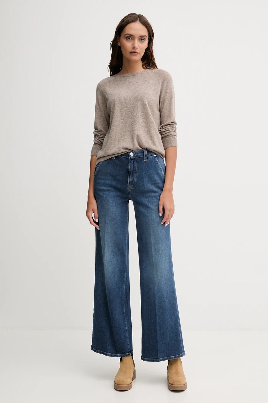 Свитер с примесью шерсти United Colors of Benetton цвет серый  1035D1P17