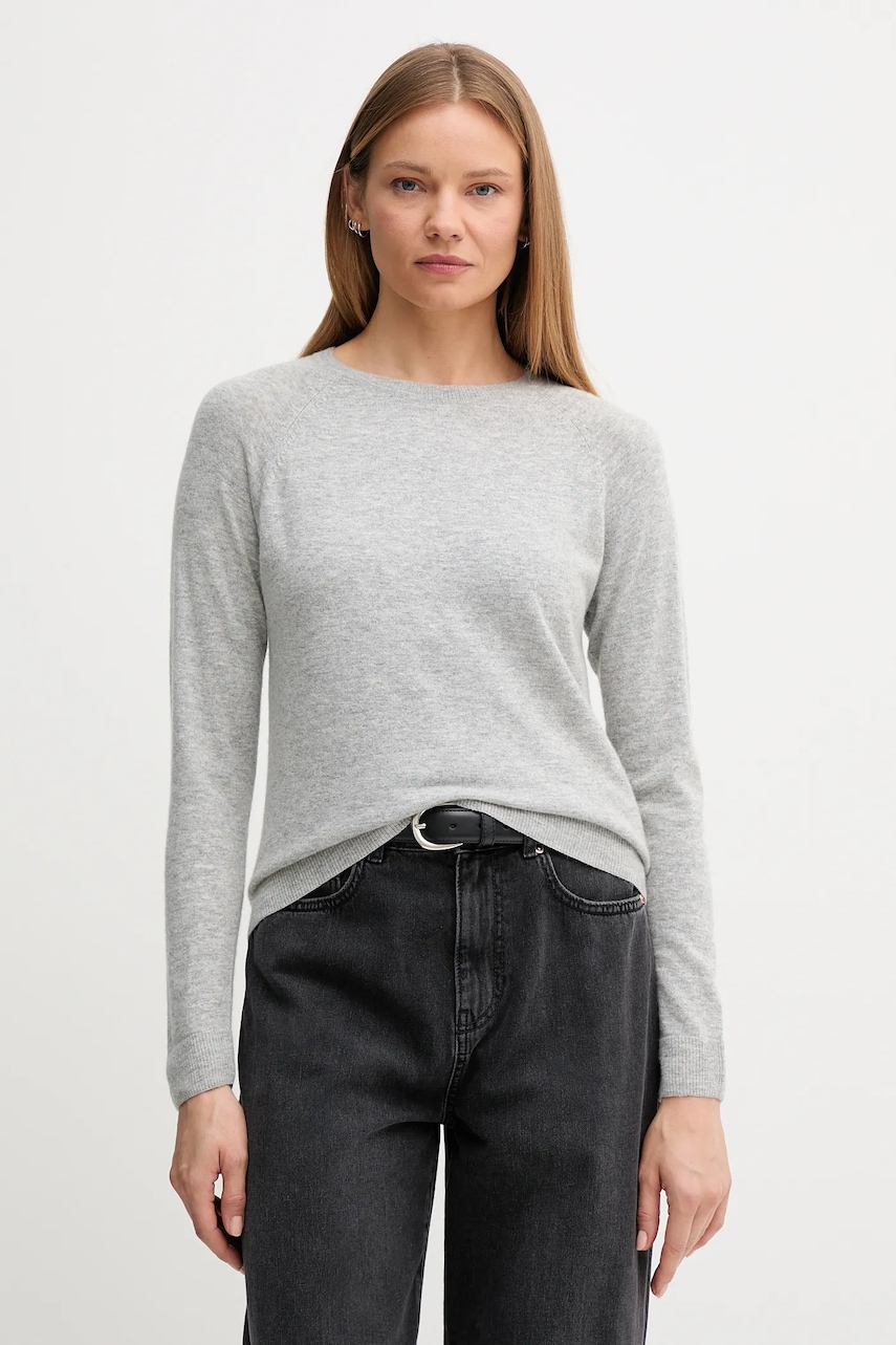 United Colors of Benetton pulover din amestec de lână culoarea gri, 1035D1P17