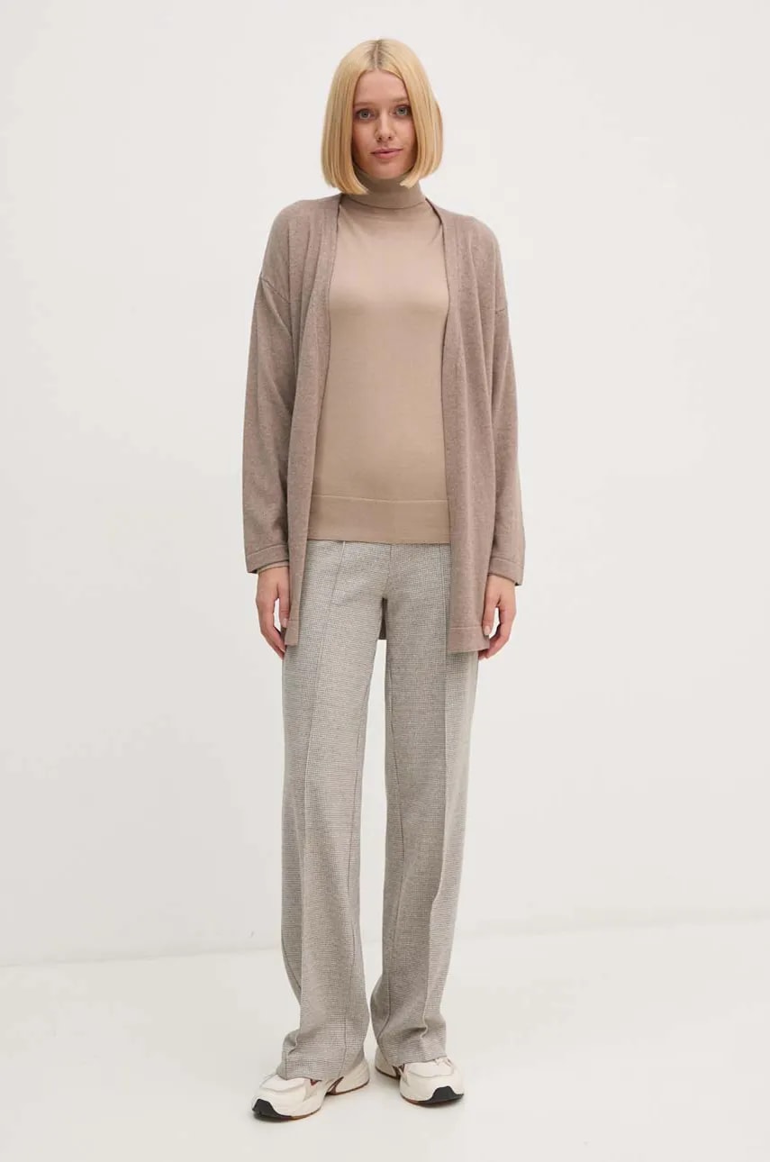 Кардиган с примесью шерсти United Colors of Benetton цвет бежевый лёгкий 1035D602A Кардиган с примесью шерсти United Colors of Benetton цвет бежевый лёгкий 1035D602A
