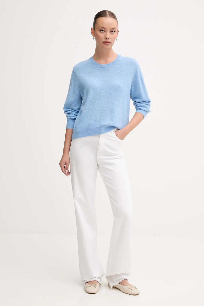 Шерстяной свитер United Colors of Benetton цвет бежевый лёгкий 1002D10BG