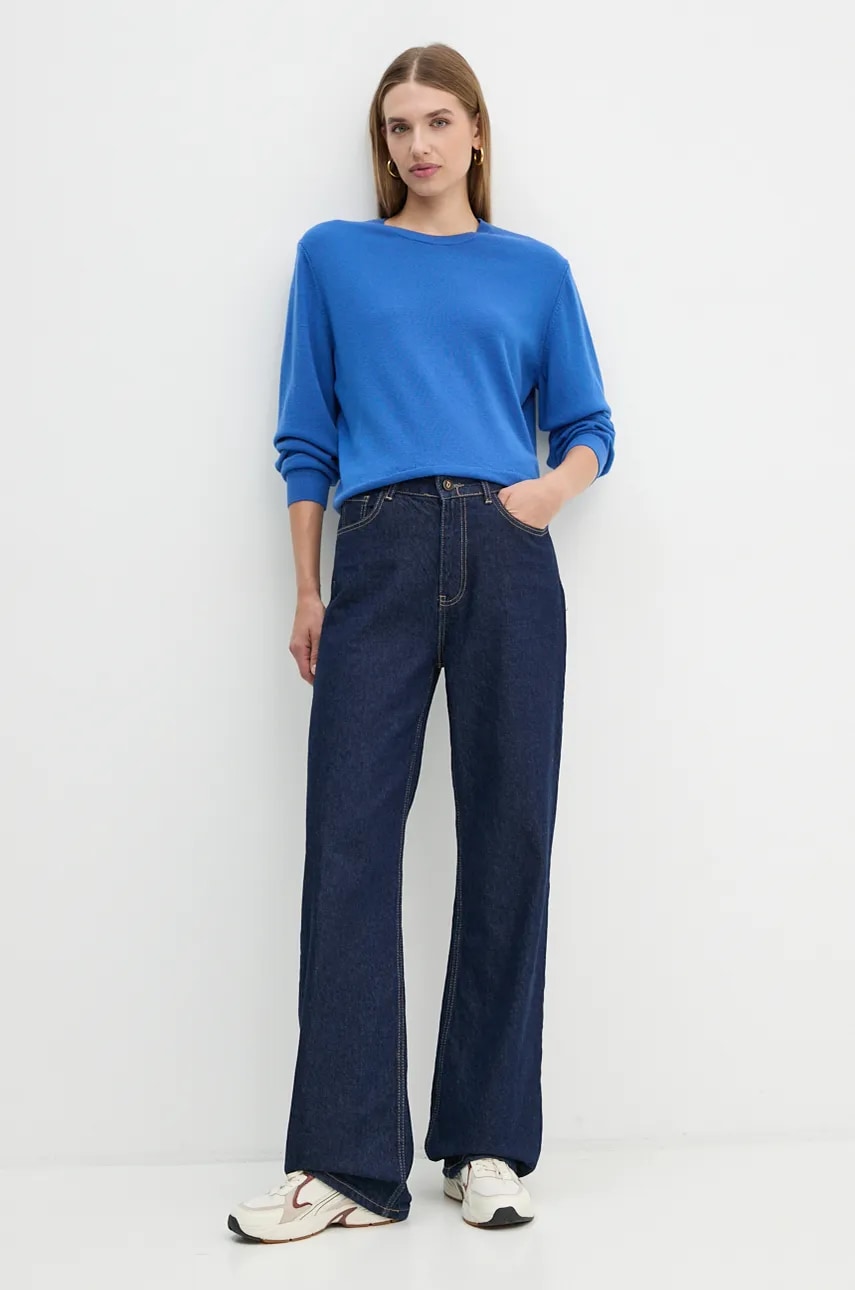 Шерстяной свитер United Colors of Benetton женский лёгкий 1002D10BG Шерстяной свитер United Colors of Benetton женский лёгкий 1002D10BG