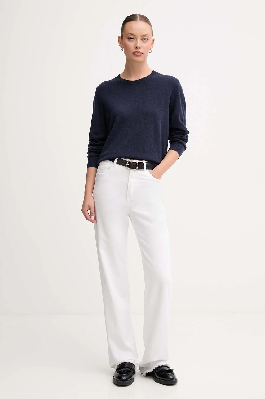 Шерстяной свитер United Colors of Benetton цвет чёрный  1002D10BG