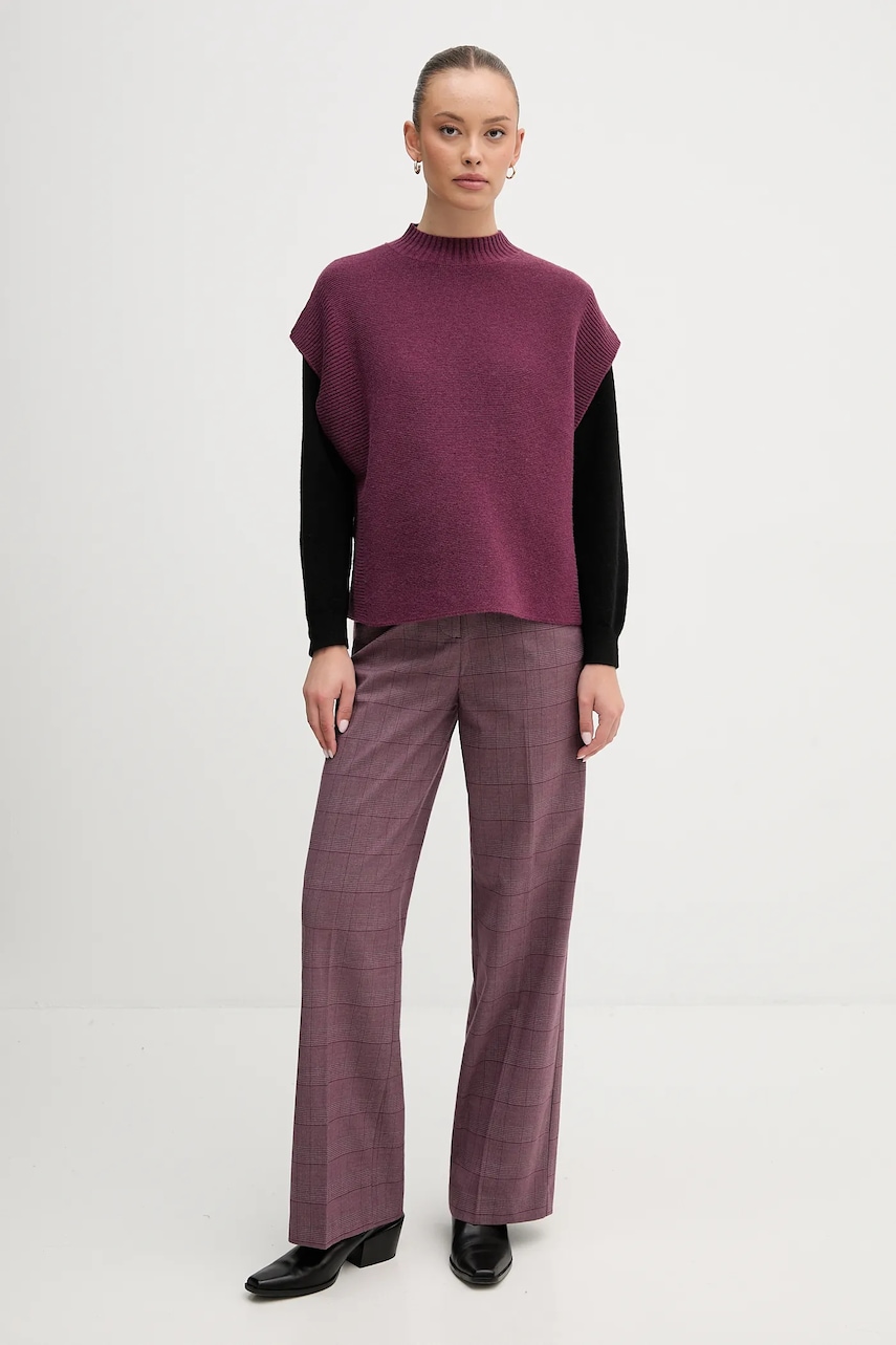 Шерстяной свитер United Colors of Benetton цвет чёрный 1002D10BG Шерстяной свитер United Colors of Benetton цвет чёрный 1002D10BG