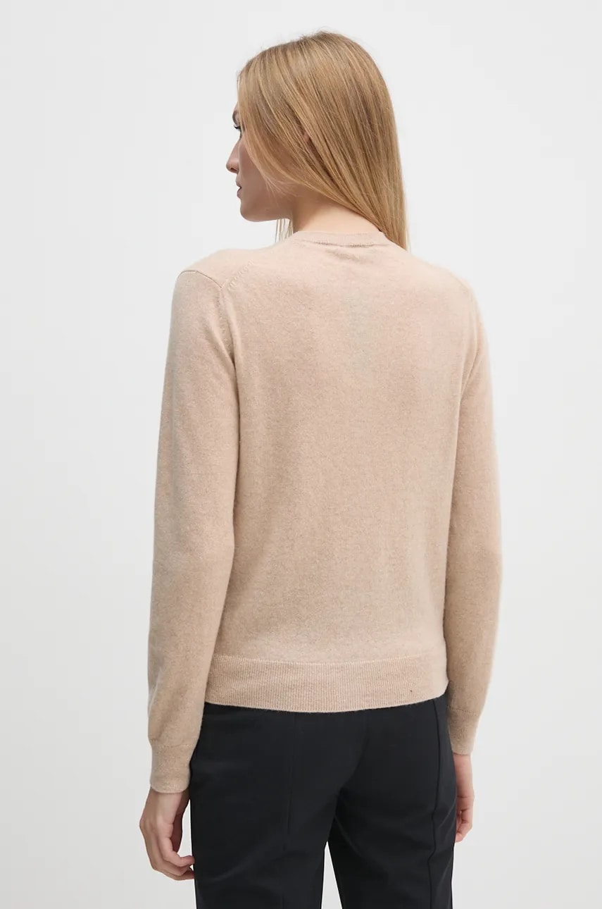 Кашемировый кардиган United Colors of Benetton цвет бежевый лёгкий 1033D5016 Кашемировый кардиган United Colors of Benetton цвет бежевый лёгкий 1033D5016