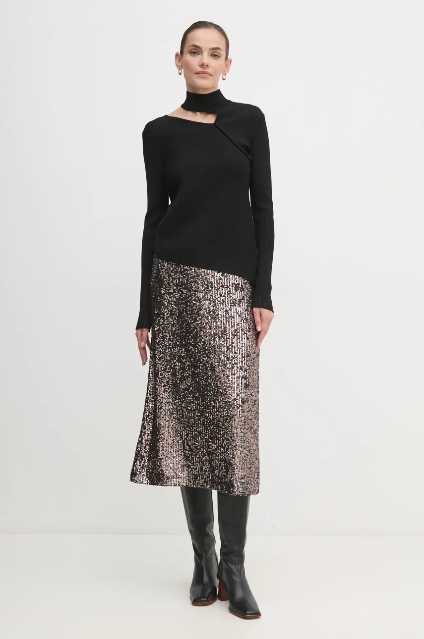 Свитер Dkny женский цвет чёрный с полугольфом P43SAL18 Свитер Dkny женский цвет чёрный с полугольфом P43SAL18
