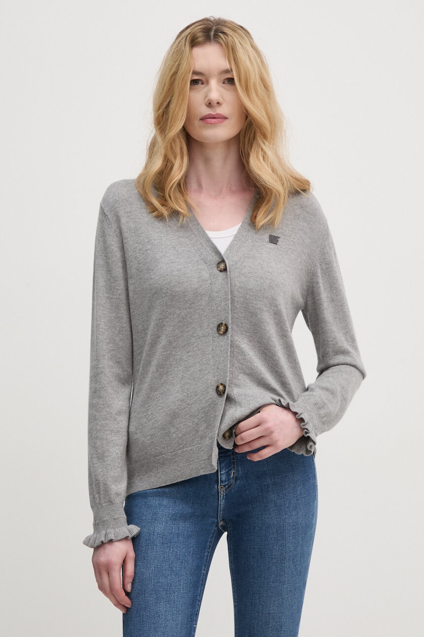 Dkny cardigan din amestec de lana culoarea gri, light, D2G4A150