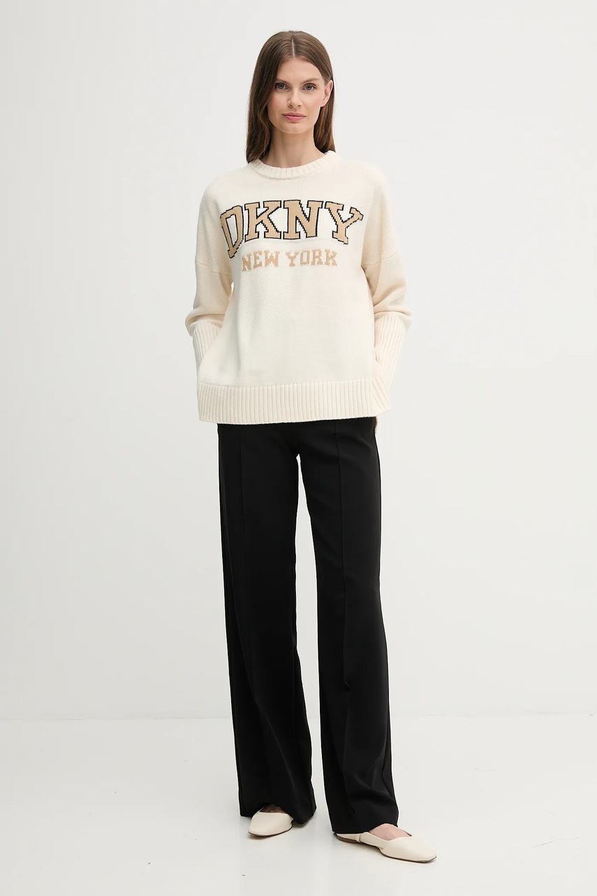 Свитер Dkny цвет серый лёгкий DJ4R0362