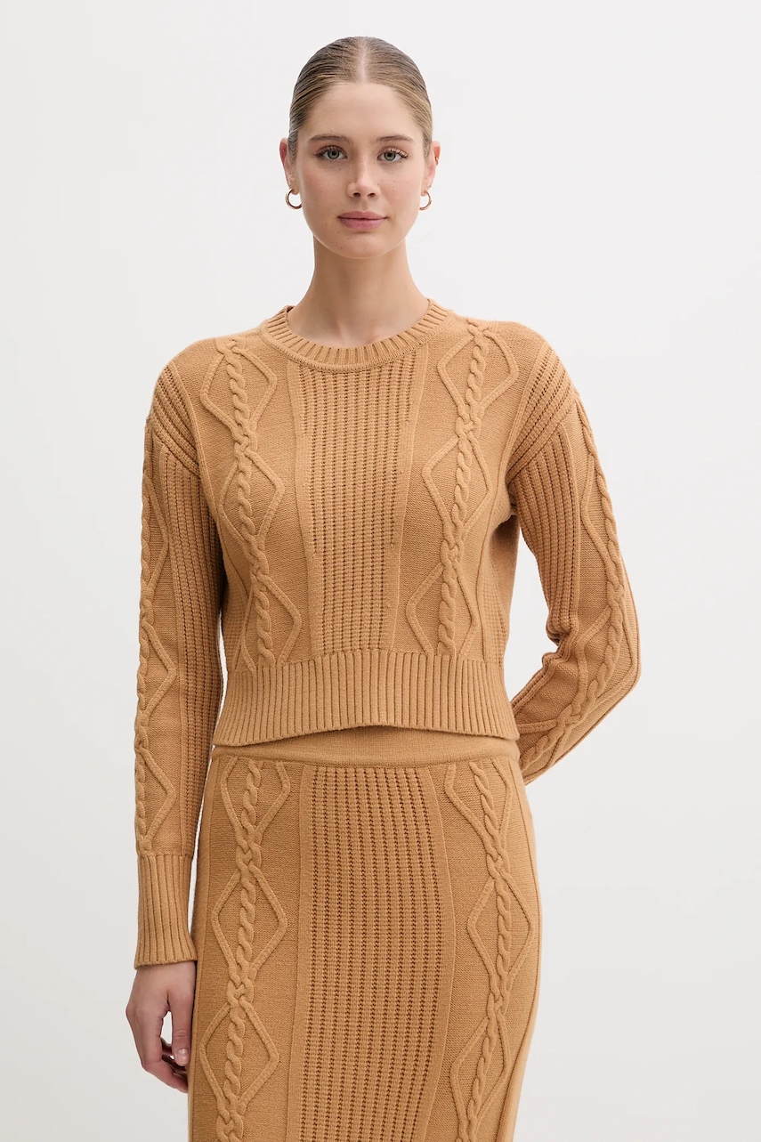 Levně Svetr Dkny dámský, vínová barva, DJ4R0376