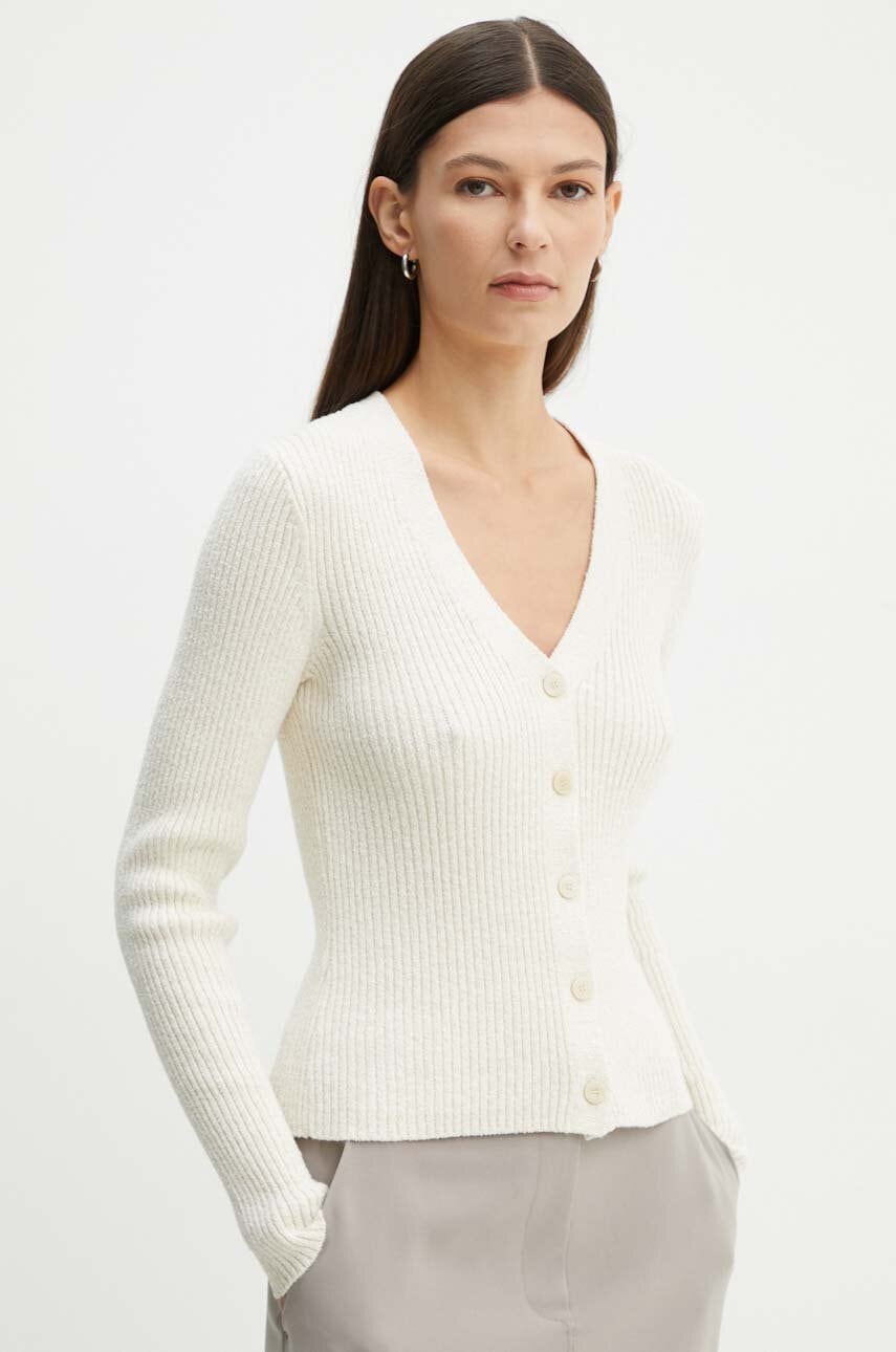 Theory cardigan femei, culoarea bej, O0614706 Theory cardigan femei, culoarea bej, O0614706