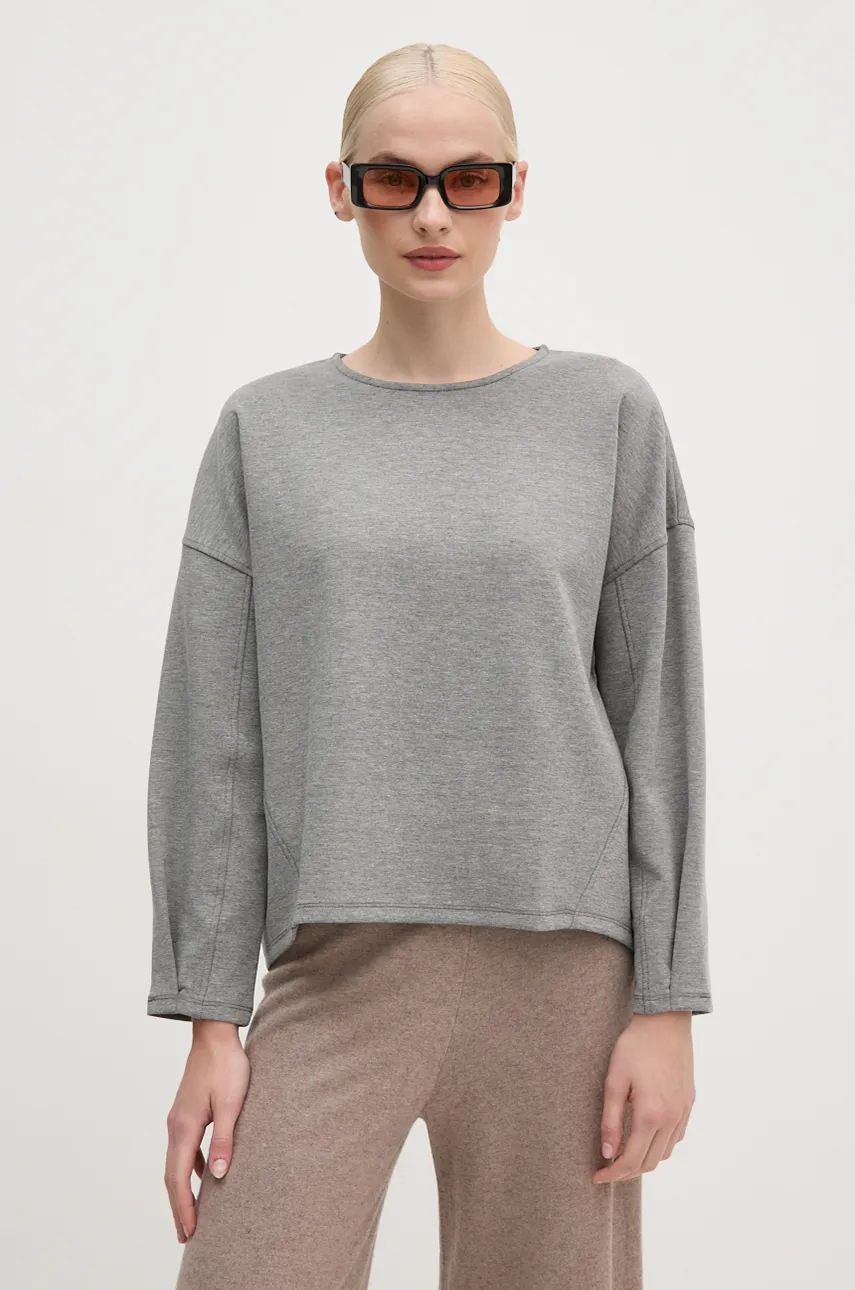 

Суичър United Colors of Benetton в сиво с изчистен дизайн 38Y6D108O, Сив