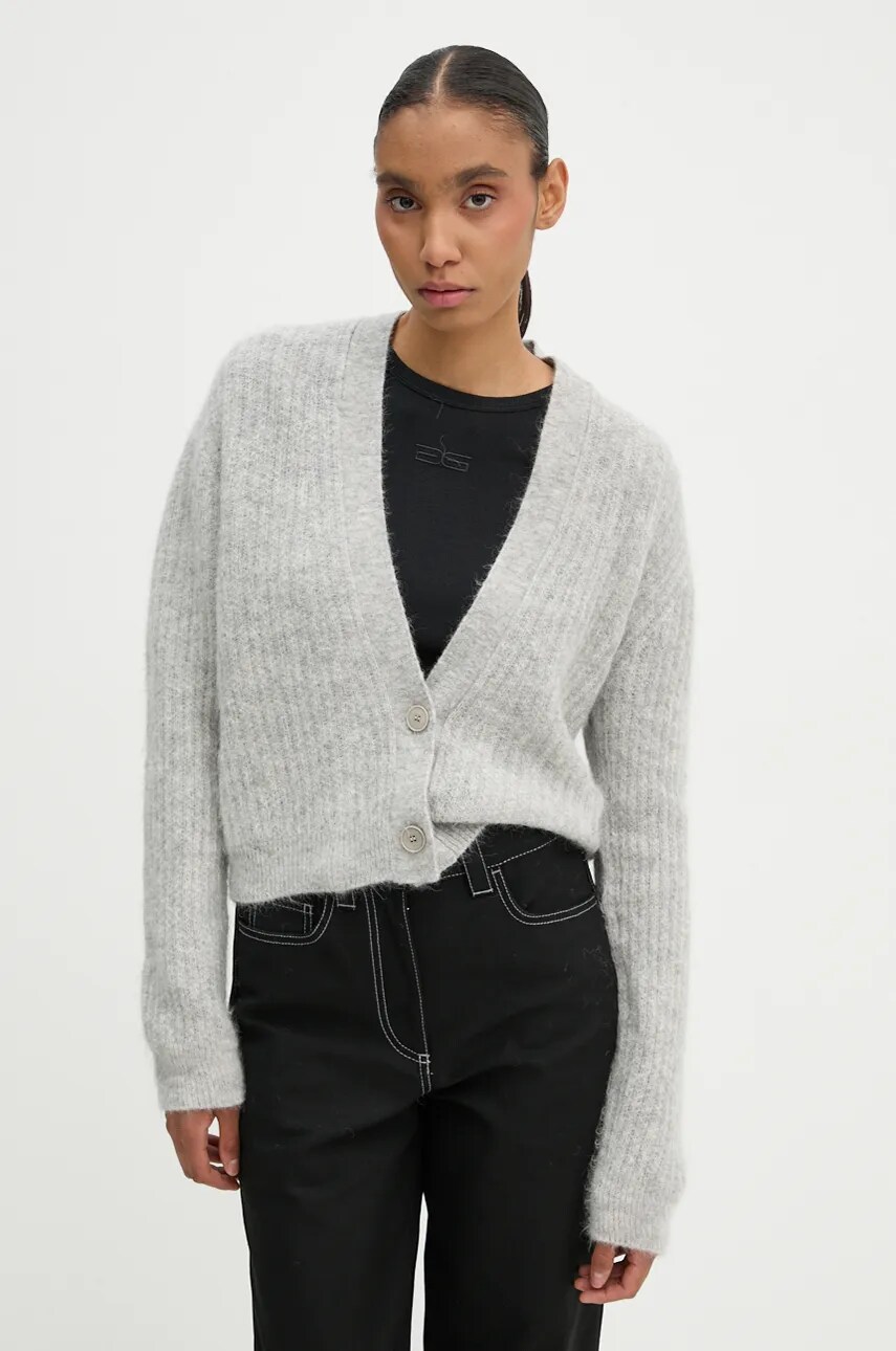 Drykorn cardigan din lana culoarea gri, 420171 88587