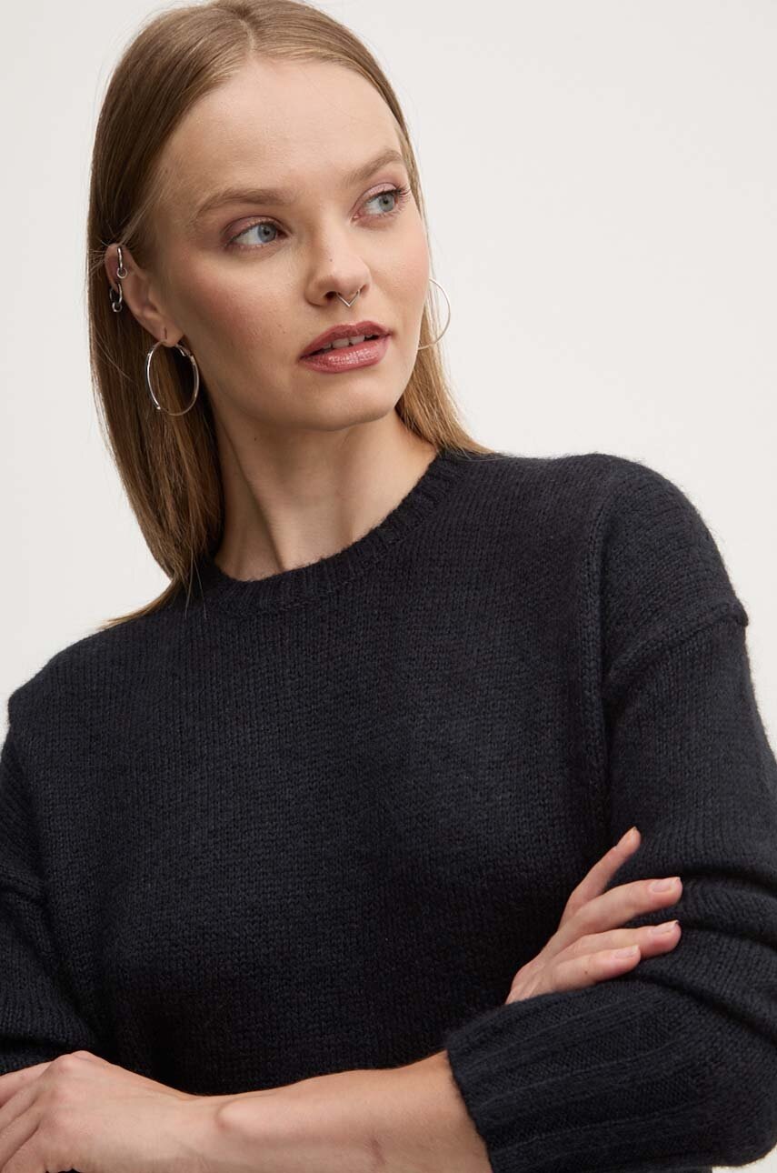 Светр з домішкою вовни Superdry жіночий колір чорний легкий W6110567A-THG 