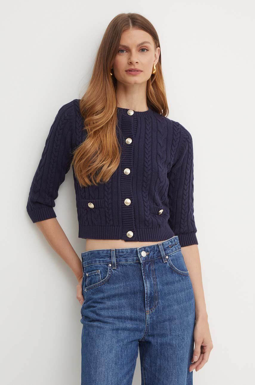 Marella pulover de lana femei, culoarea albastru marin, 2423346024200