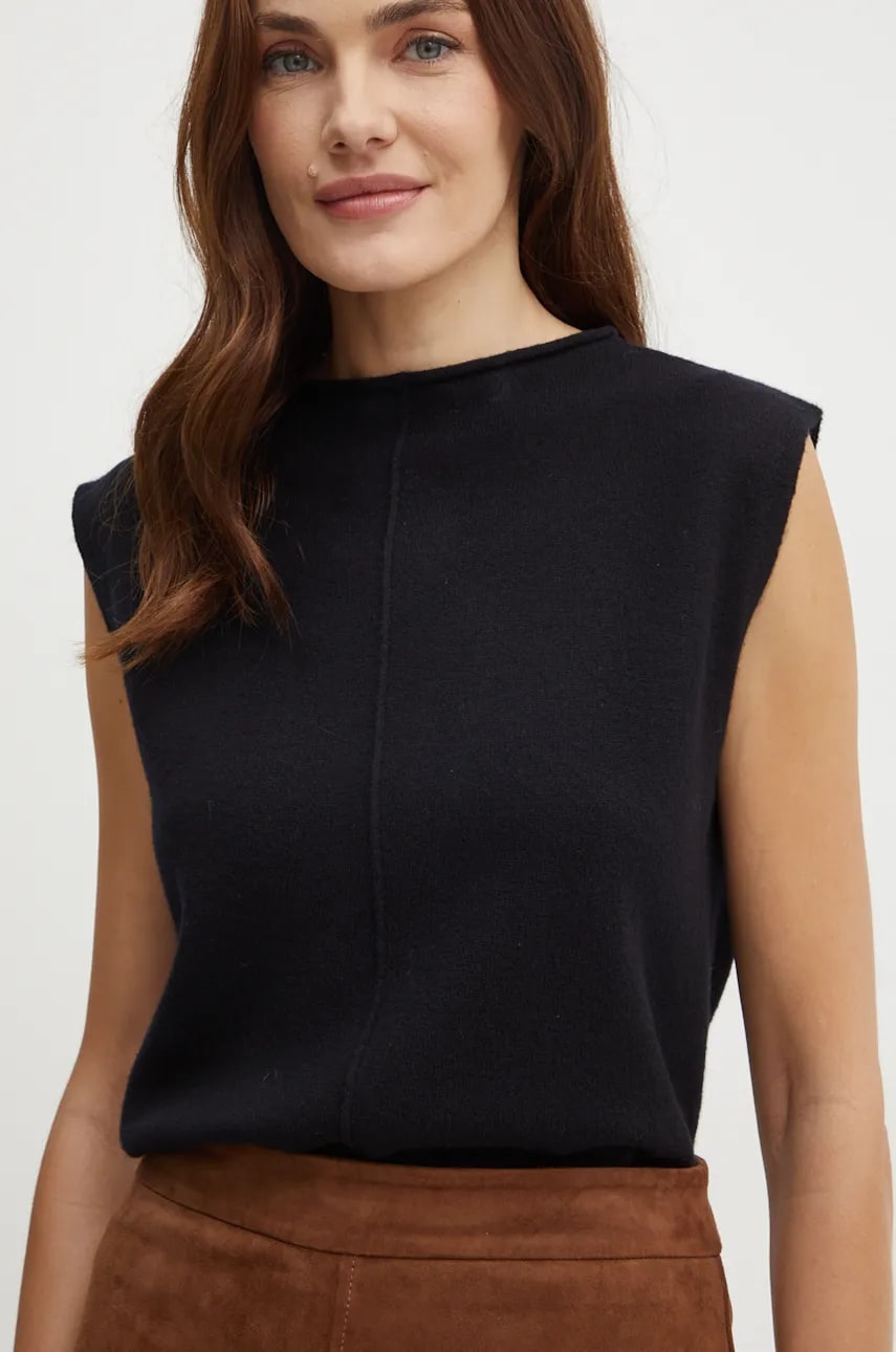 Marella vesta de lana culoarea negru, light, 2423366171200 Marella vesta de lana culoarea negru, light, 2423366171200