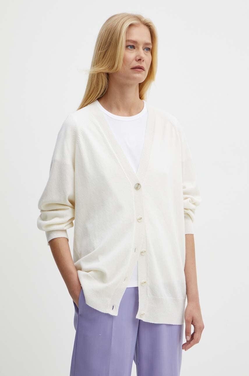 Max Mara Leisure cardigan din lana culoarea bej, light, 2426346018600 Max Mara Leisure cardigan din lana culoarea bej, light, 2426346018600