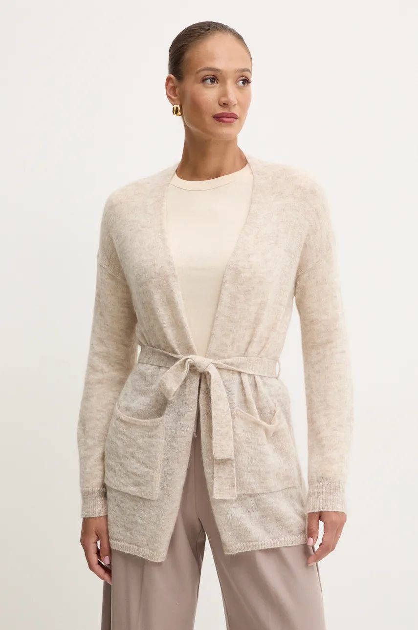 Max Mara Leisure cardigan din lana culoarea bej, light, 2426346038600