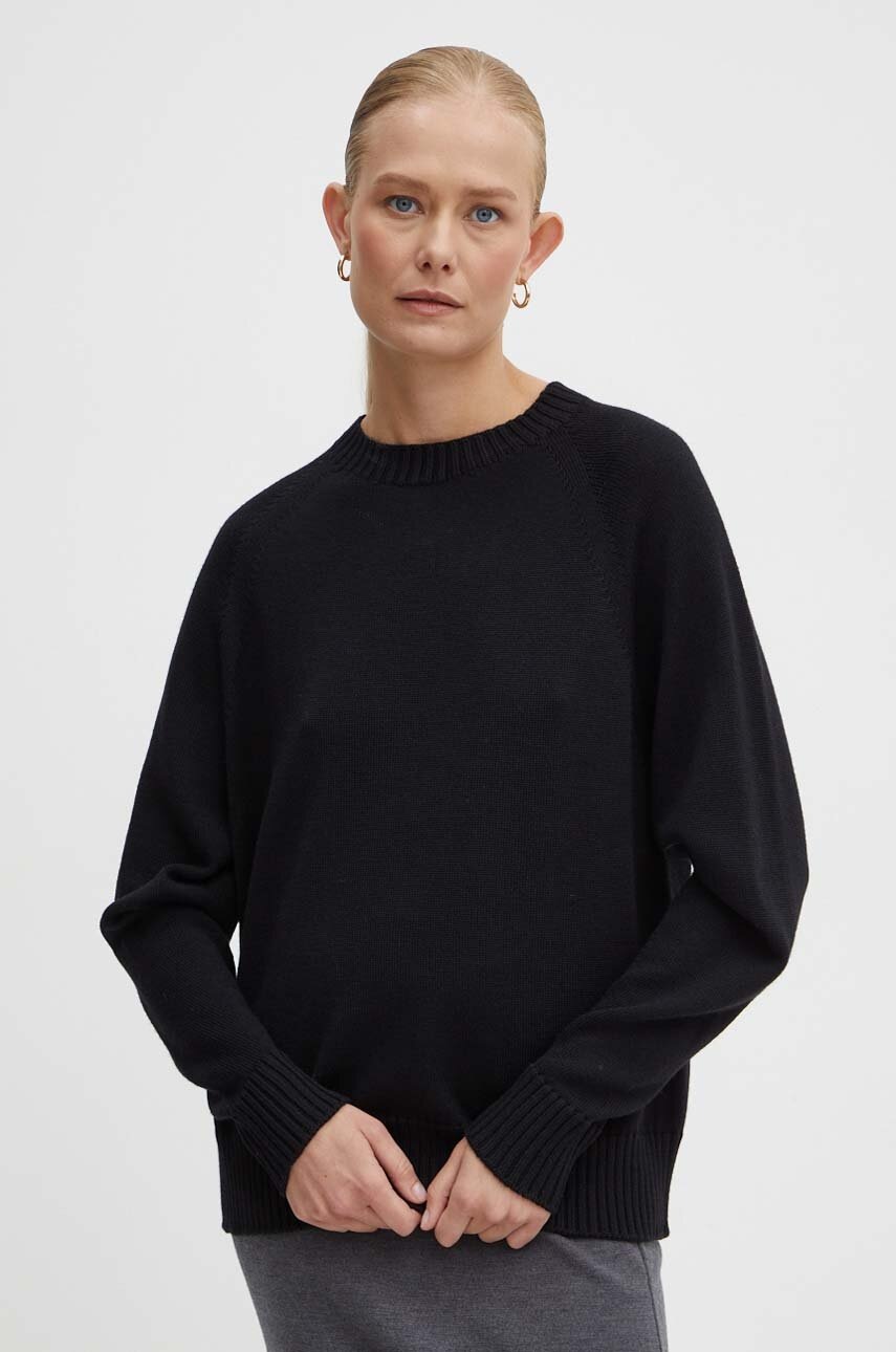 

Вълнен пуловер Max Mara Leisure дамски в черно 2426366158600, Черен