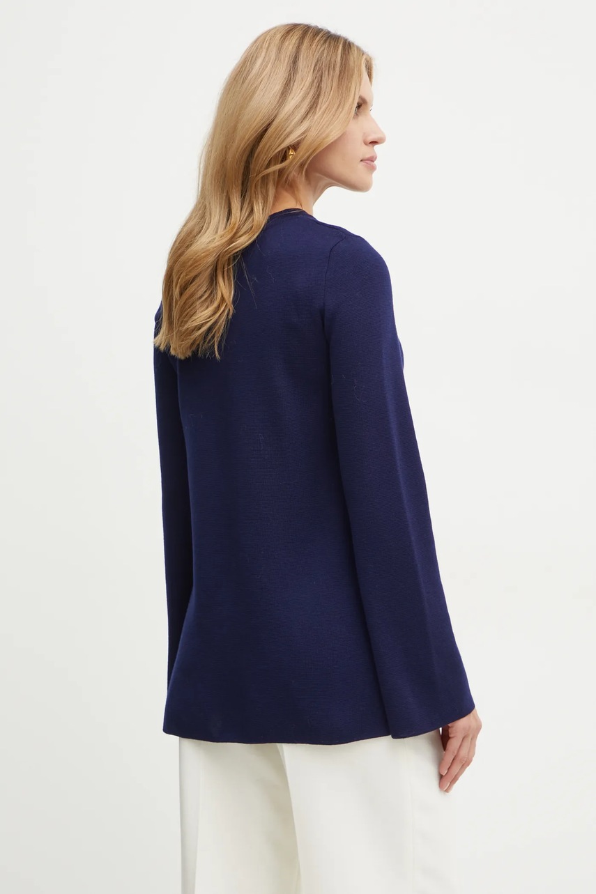 Μάλλινο πουλόβερ Luisa Spagnoli MOSE γυναικείο, χρώμα: ναυτικό μπλε, 58407 φωτογραφία