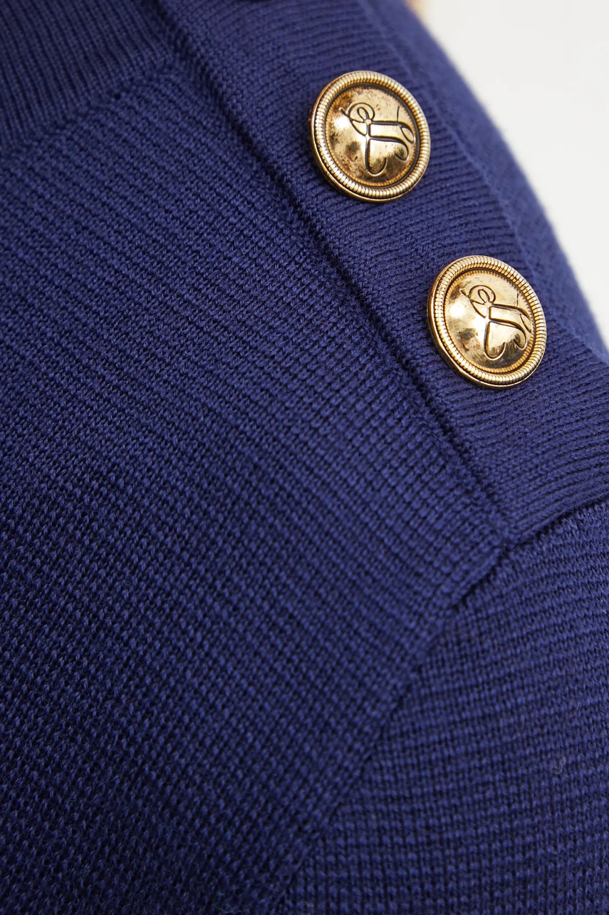 Μάλλινο πουλόβερ Luisa Spagnoli MOSE γυναικείο, χρώμα: ναυτικό μπλε, 58407 φωτογραφία