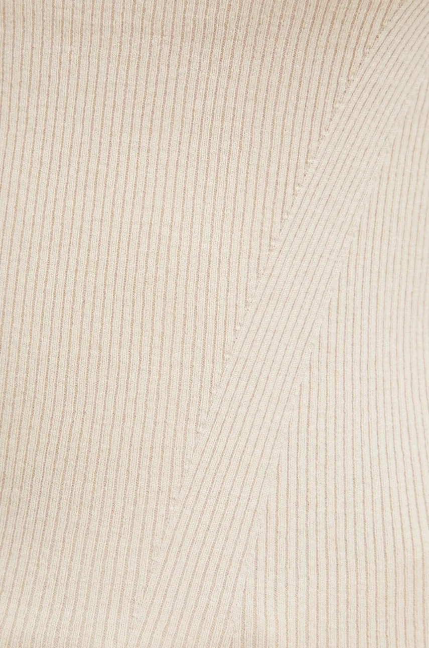 Вовняний светр Weekend Max Mara жіночий колір бежевий легкий півгольф 2425366052600 