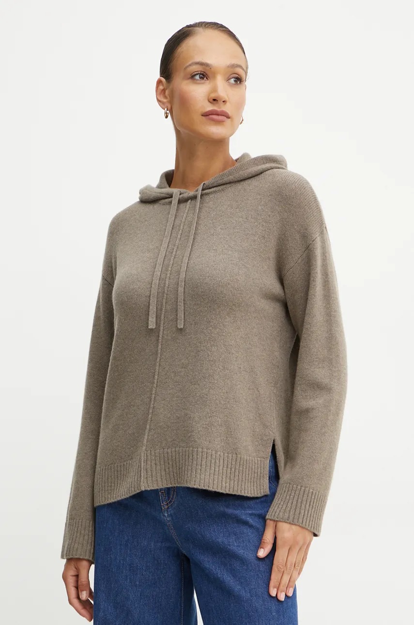 

Вълнен пуловер Weekend Max Mara дамски в кафяво от лека материя 2425366142600, Кафяв